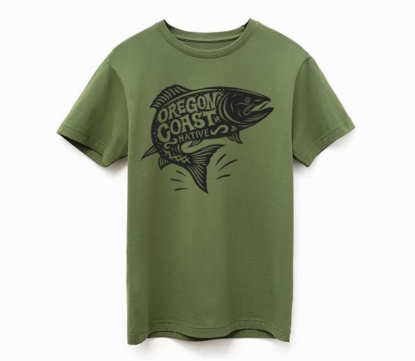 oregon coast tshirt salmon shirt